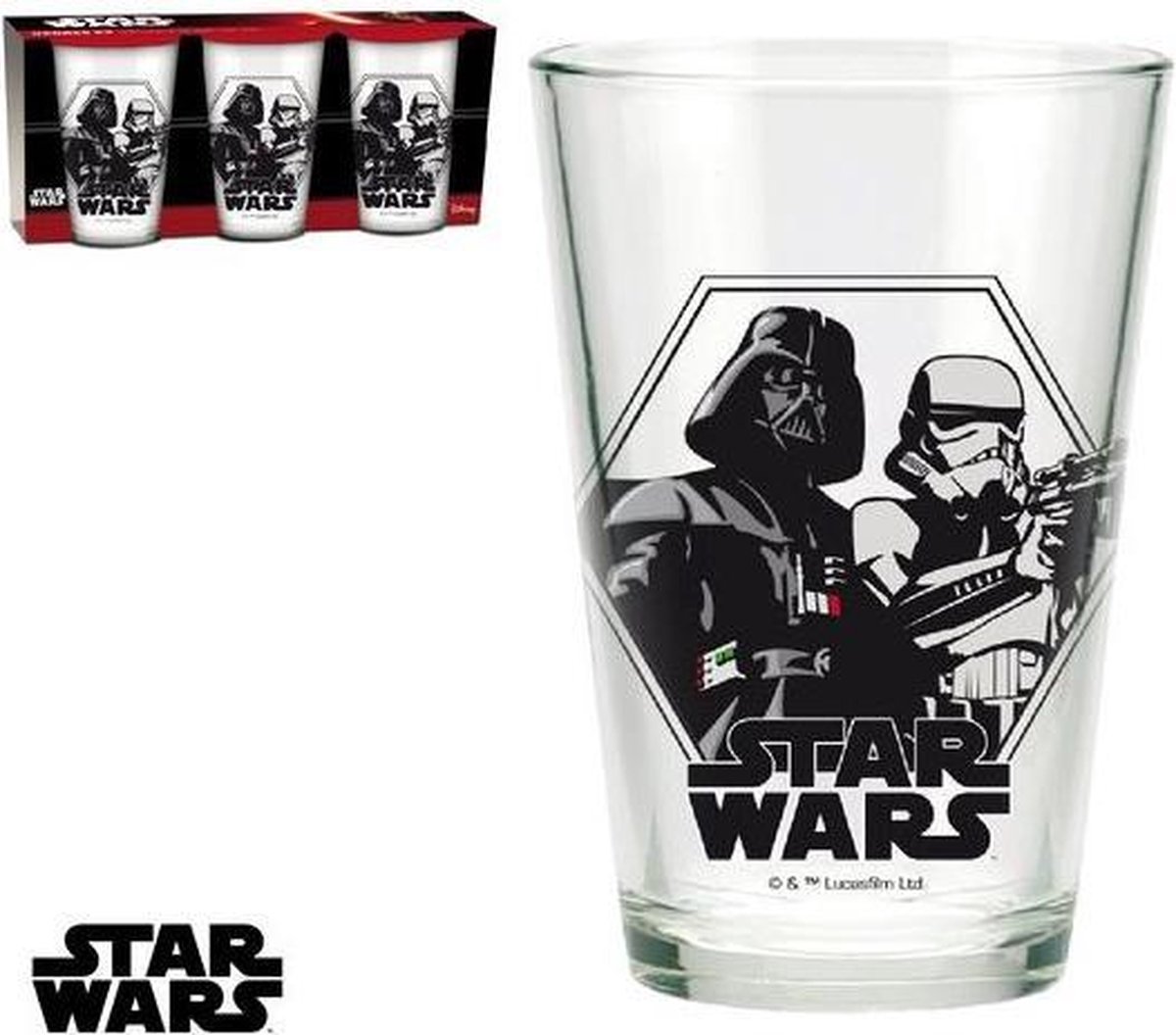 Set van 3 glazen van Star Wars (23.7 cl)