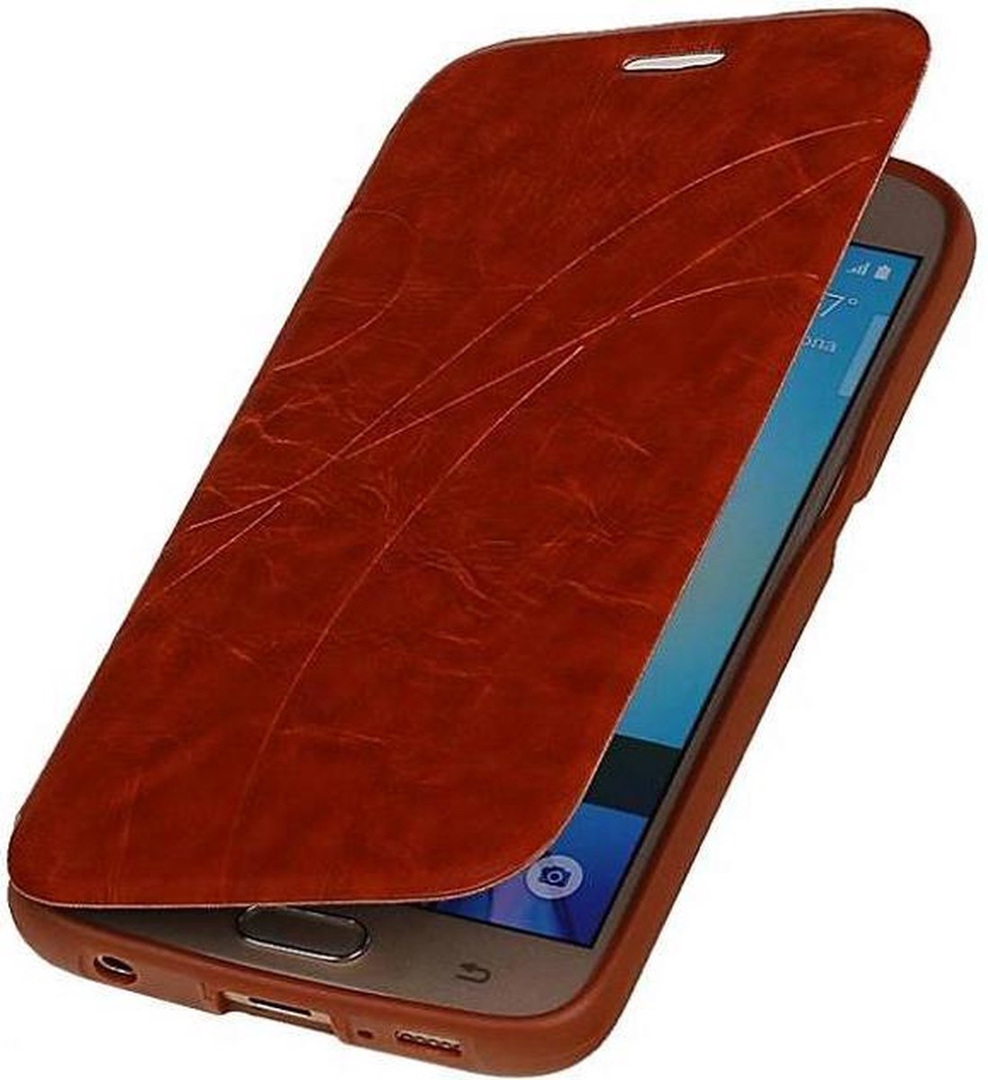 Easy Booktype hoesje Geschikt voor Samsung Galaxy S6 G920F Bruin