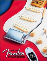 Fender  Since 1954 Stratocaster  ​ Metalen wandbord 31,5 x 40,5 cm.