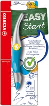 STABILO EASYoriginal - Ergonomische Rollerball - Blauwe Uitwisbare Inkt - Linkshandig - Metallic Edition - Navulbaar - Neon Blauw/Metallic