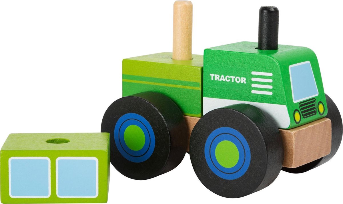 Houten traktor - Small Foot Tractor Bouwvoertuig