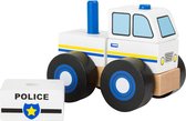 Houten politie auto - Small Foot Politie-auto Bouwvoertuig