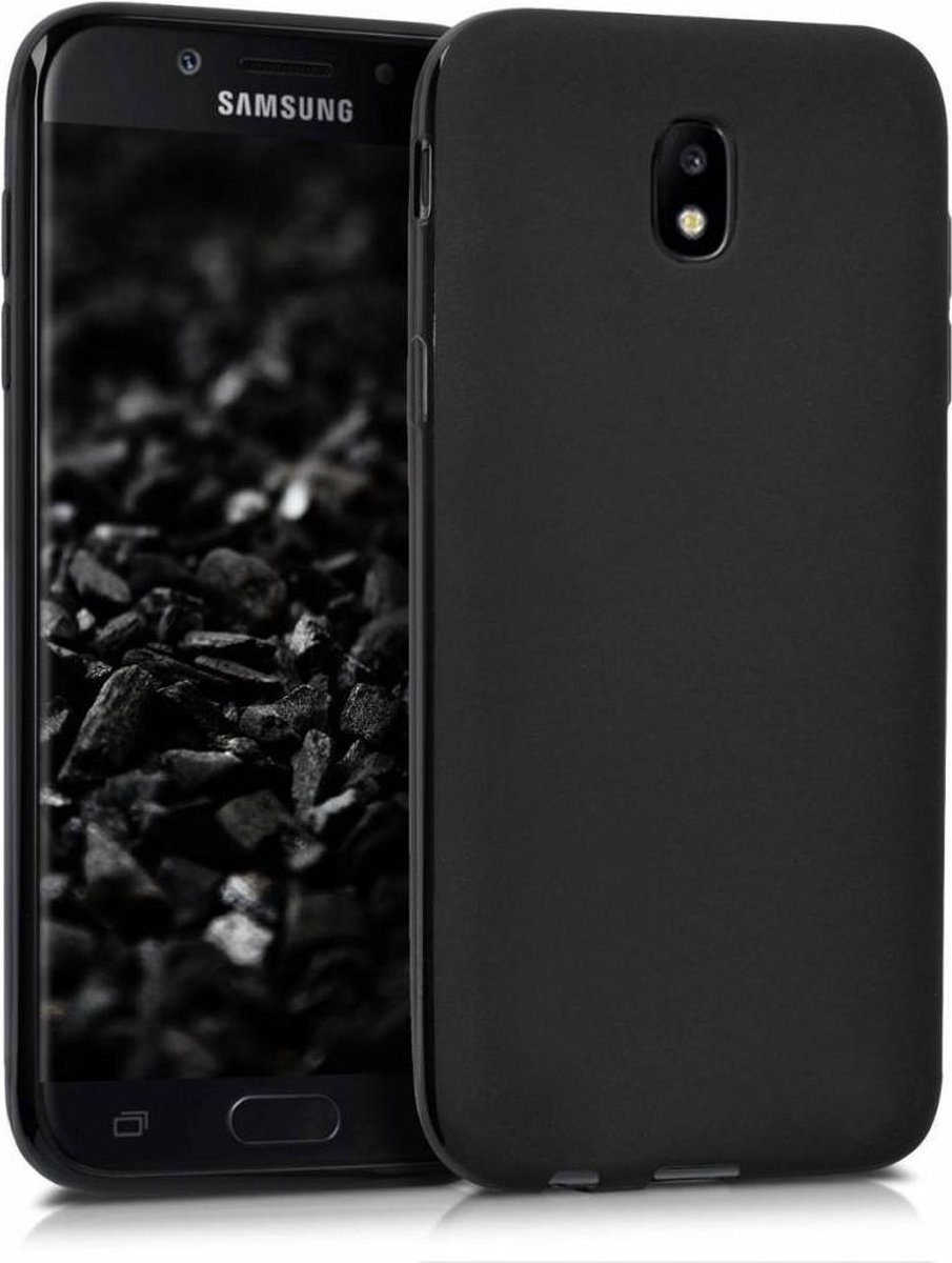 Zwart TPU Siliconen Case Hoesje Geschikt voor Samsung Galaxy J7 2017