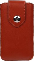 BestCases.nl HTC One S - Universele Luxe Leder look insteekhoes/pouch - Bruin Medium