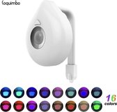 Toilet led licht|geen 8 maar 16  diverse kleuren|bewegingssensor|automatisch|past op elke toilet|