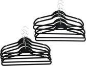 Fluwelen kledinghangers met broeklat | 10 stuks | kleerhanger | klerenhanger
