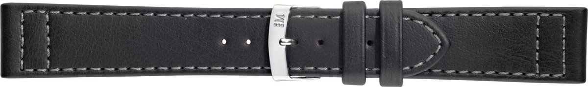 Morellato horlogeband Ginepro X4472A39019CR22 - PMX019GINEPR22 Glad leder Zwart 22mm + standaard stiksel