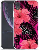 Geschikt voor Apple iPhone Xr Hoesje Tropical Flowers - Designed by Cazy