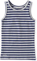 Little Label - tank top - dark blue big stripe - maat: 122/128 - bio-katoen