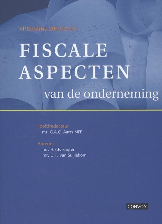 Belastingrecht voor het WO/HBO - Fiscale aspecten SPD editie ... - cover