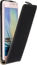 MiniPrijze - Zwart Samsung Galaxy A5 lederen flip case flip cover - klap cover - bechermhoes.