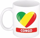 Hartje Kongo mok / beker 300 ml - keramiek - Kongolese koffiebeker