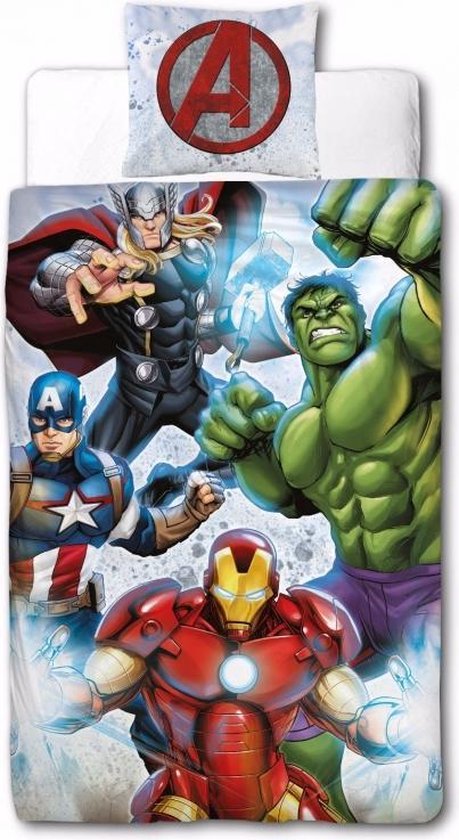 partitie Moderniseren Anoi Marvel Avengers dekbedovertrek, 1 persoons Avengers dekbed | bol.com