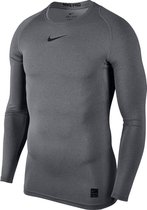 Nike Pro Top Ls Compression Sportshirt Heren - Grijs