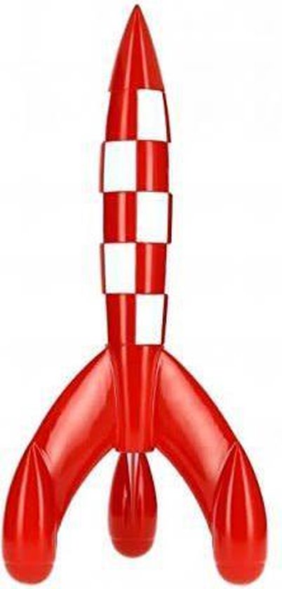 Kuifje - Raket- De Originele Kuifje Raket- Rood - Wit - 60 cm hoog ...