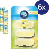 Ambi Pur Lemon Navulling - Voordeelverpakking 3x6 Stuks - Toiletblok
