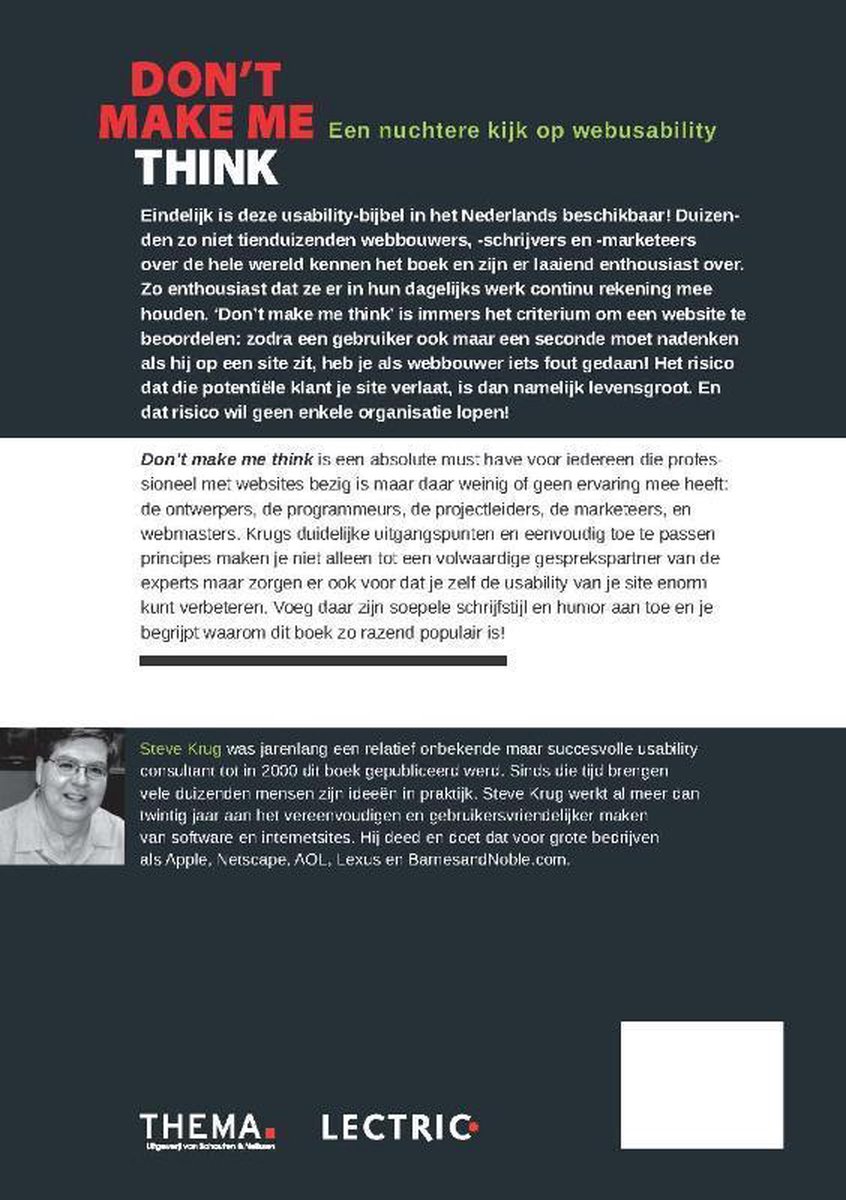 Don't make me think - back cover