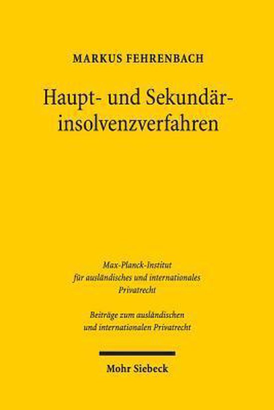 Haupt- und Sekundärinsolvenzverfahren - cover