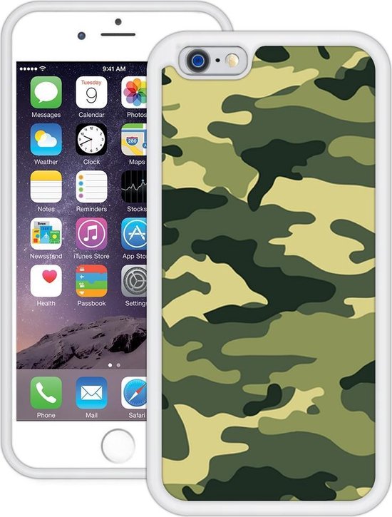 Appal Melbourne Stemmen Groene Leger Camouflage | Handmade | iPhone 6 6s (4,7') | Wit TPU Hoesje |  bol.com