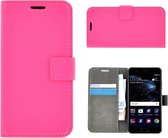 Huawei P10 Wallet bookcase effen roze smartphone hoesje