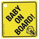 Car Plus Bordje Baby On Board! Engels 12,5 X 12,5 Cm Geel