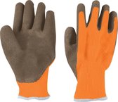 KWB werkhandschoen gebreid met latex coating oranje/zwart XXL