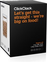 ClickClack Food Storage Box Pantry Cube - Ensemble de 3 pièces - Blanc