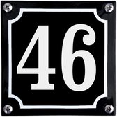 Numéro de maison en émail noir - 46