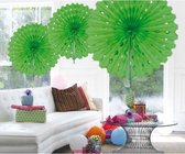 Decoratie waaier lime groen 45 cm