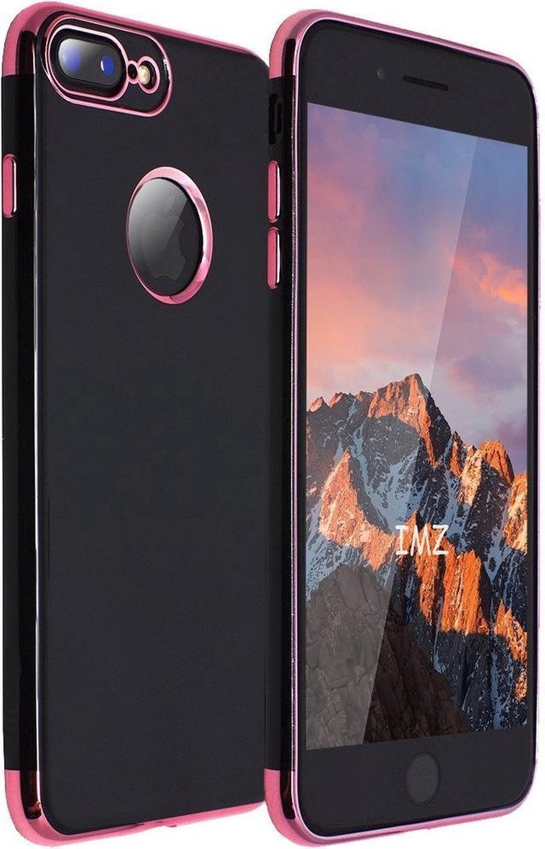 IMZ Jet Black Rose Soft TPU Shockproof Hoesje Geschikt voor: iPhone 7