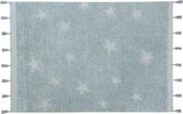 Lorena Canals - vloerkleed Hippy Stars - 120 x 175 cm - aqua blue