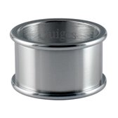 Quiges Stapelring Ring - Basisring  - Dames - RVS zilverkleurig - Maat 19.5 - Hoogte 10mm
