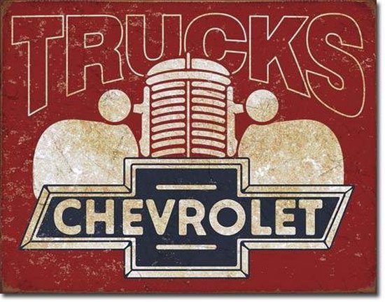 Chevrolet Wandbord 'Truck' - Metaal - 30 x 40 cm