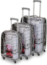 Leonardo - Kofferset - 3 delig - Design - Polycarbonaat / ABS - London bus