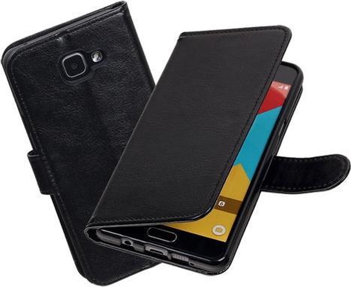 BestCases.nl Zwart Portemonnee booktype hoesje Samsung Galaxy A7 2016 A710