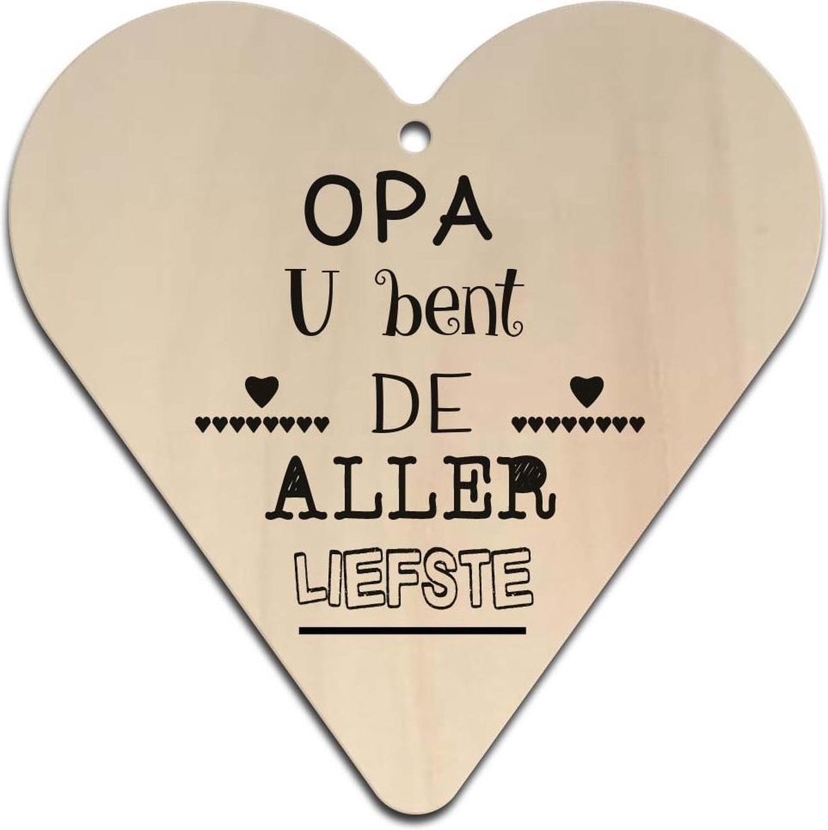 Opa - Gift heart hout