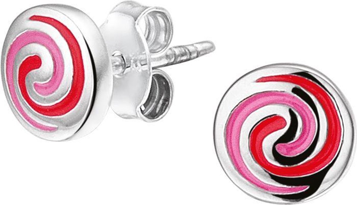The Kids Jewelry Collection Oorknoppen Rondje - Zilver Gerhodineerd
