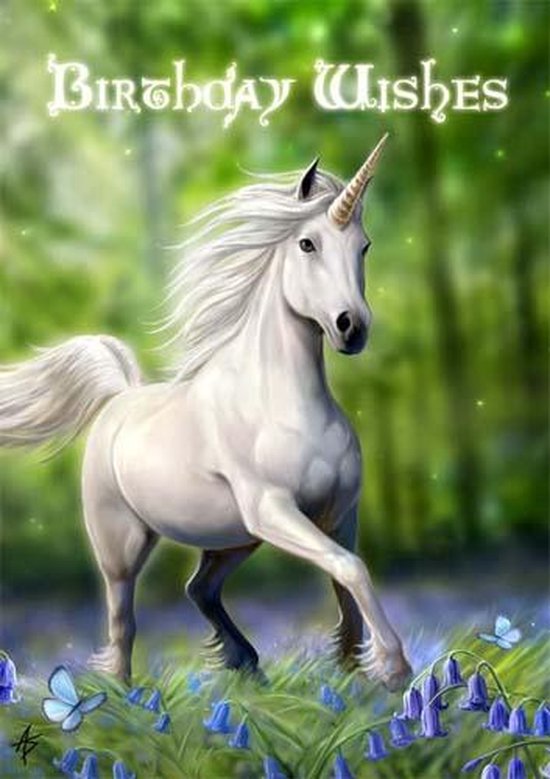 Anne Stokes verjaardagskaart Unicorn