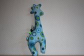 Vroljke Giraffe knuffel 32 cm, handgemaakt