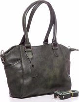 Luxe Tas - Echt Leer / Leder - 39x24x10 cm - Groen