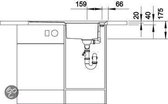 blanco Keukenspoelbak Blanco spoelbak Axis II 45-S-IF 516527 vlakbouw