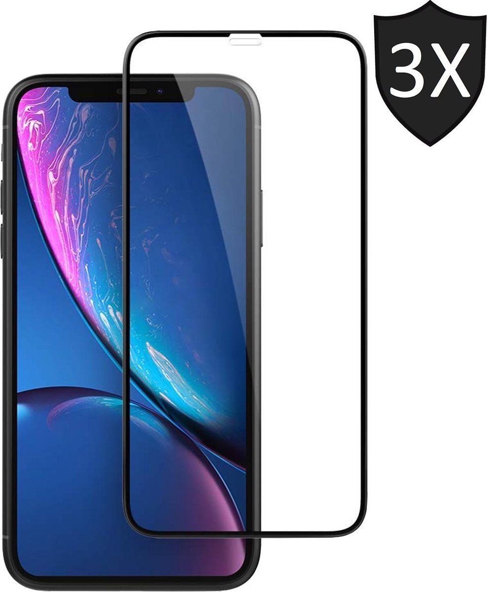 Screenprotector geschikt voor iPhone XR / 11 - 3x FullGuard Screen Protector