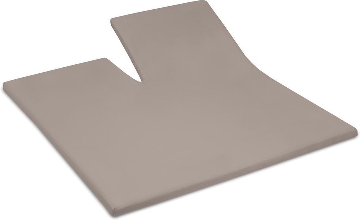 Cinderella - Weekend - Topper hoeslaken met split - 180x200 cm - tot 15 cm matrashoogte - 100% Katoen - Taupe