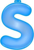 Gonflable lettre S bleu