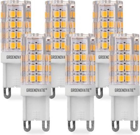 Groenovatie LED Lamp G9 - 5W - 55x18 mm - 6-Pack - Warm Wit | bol