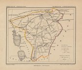 Historische kaart, plattegrond van gemeente Achtkarspelen in Friesland uit 1867 door Kuyper van Kaartcadeau.com