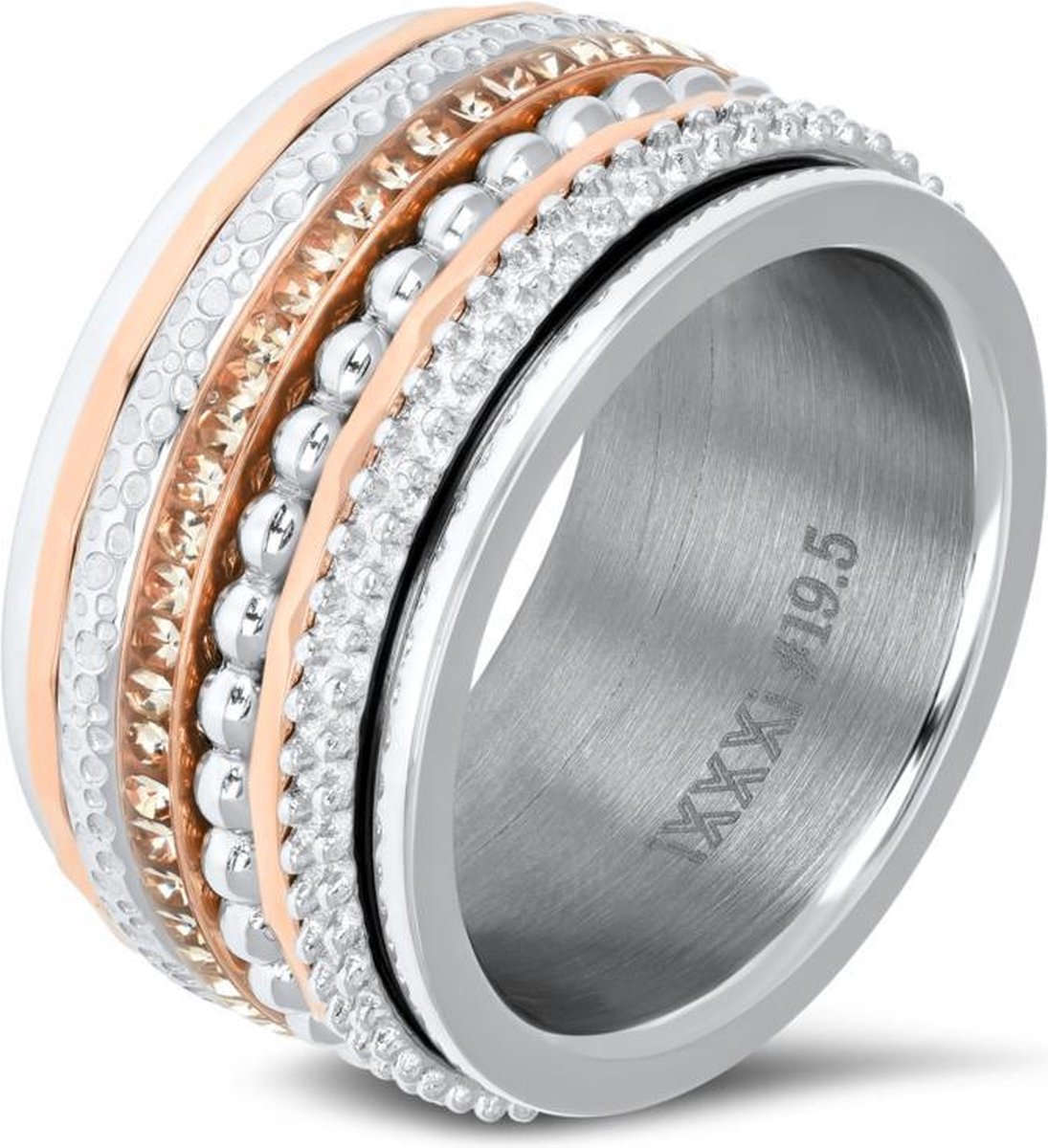 kleuring toxiciteit enthousiasme Complete iXXXi ring ; zilver - rosé goud kleurig | bol.com