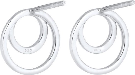 Elli Dames Oorbellen Dames Set Stud Oorknop Basic Minimal In 925 Sterling Zilver Rose Gold Plated