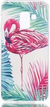 Samsung Galaxy A8 (2018) - hoes, cover, case - TPU - Flamingo