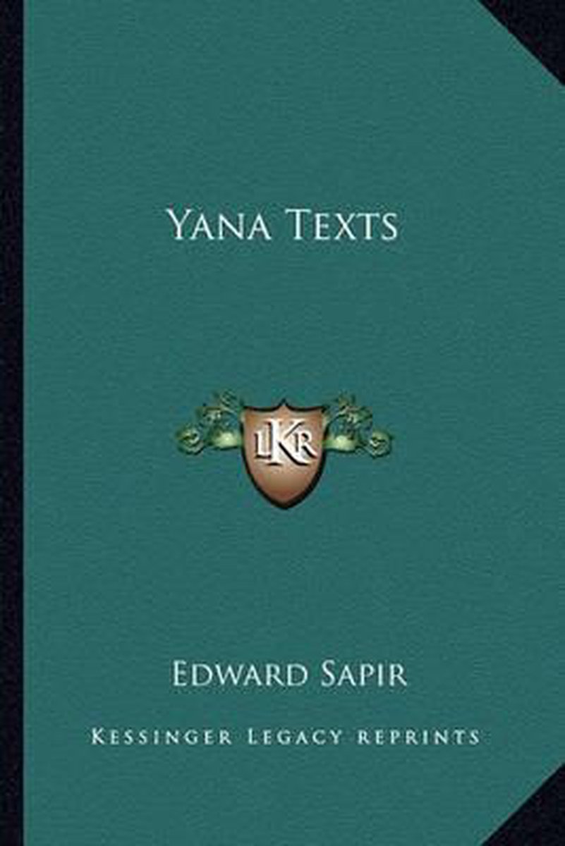 Yana Texts van Edward Sapir
